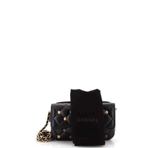 chanel classic flap phone holder with chain
